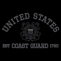 USCG - Est. 1790 T-Shirt - Black -Grunt Style Sales GSCG0003 USCG Est.1790Men sTee Black WEB READY frontART