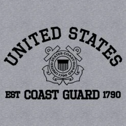 USCG - Est. 1790 T-Shirt - Heather Gray 7 USCG - Est. 1790 T-Shirt - Heather Gray -Grunt Style Sales GSCG0004 USCG Est.1790Men sTee HeatherGray WEB READY frontART