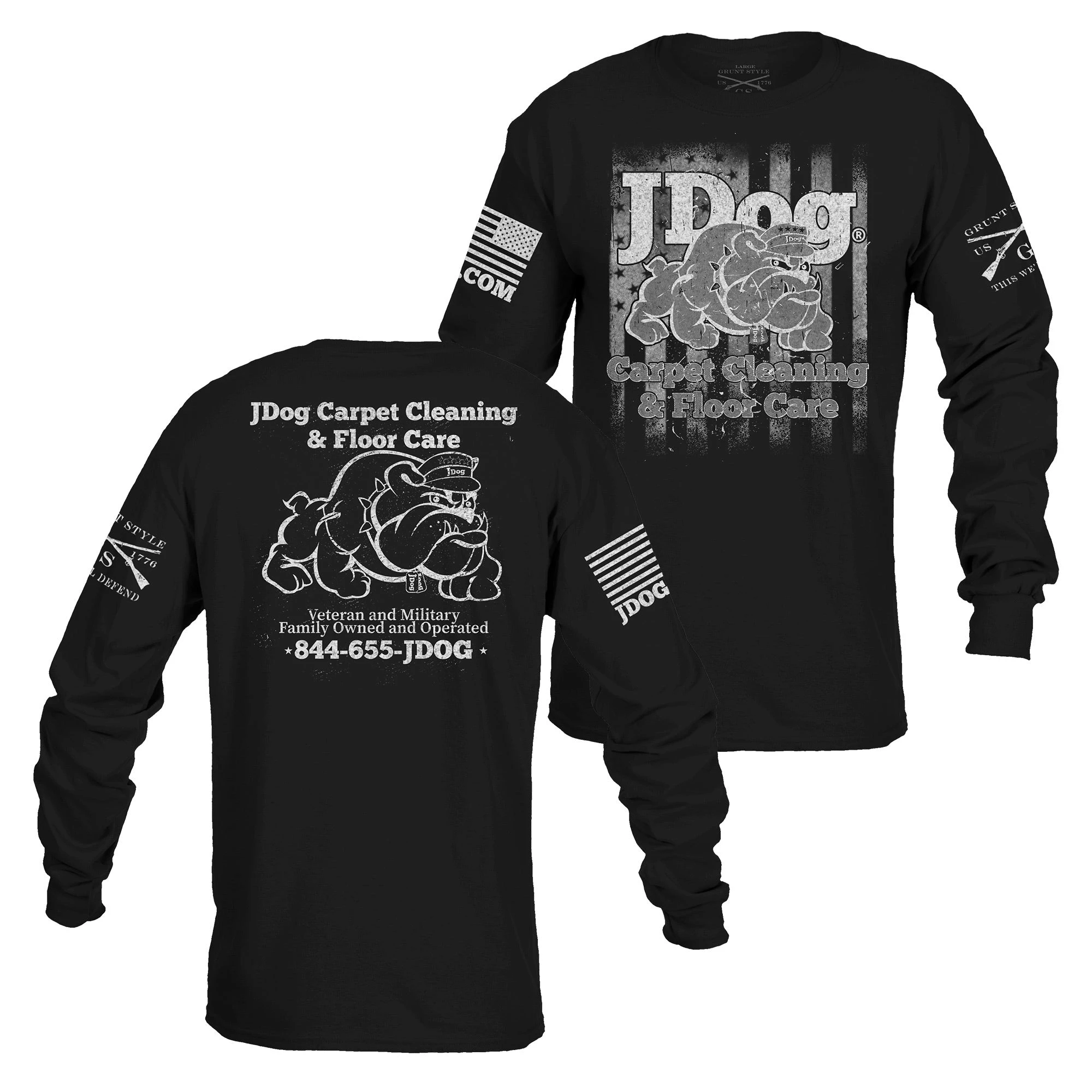 Men's JDog Carpet Cleaning & Floor Care Long Sleeve - Black 3 Men's JDog Carpet Cleaning & Floor Care Long Sleeve - Black