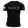 USMC - Semper Fi T-Shirt - Black 1 USMC - Semper Fi T-Shirt - Black -Grunt Style Sales GSMC0072 SimplySemperF WEB READY