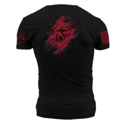 USMC - Bound In Blood T-Shirt - Black -Grunt Style Sales GSMC0099 USMC BoundInBlood WEB READYB