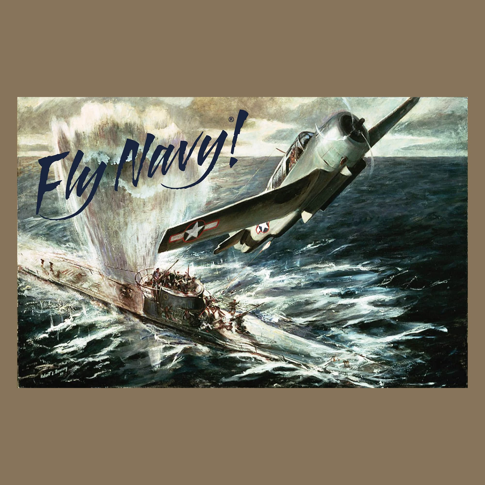 USN - Fly Navy T-Shirt - Tan 7 USN - Fly Navy T-Shirt - Tan - Image 5