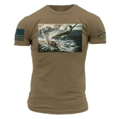 USN - Fly Navy T-Shirt - Tan 16 USN - Fly Navy T-Shirt - Tan -Grunt Style Sales GSNV0060 USN Fly Navy FRONT WEB READY min