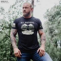 All Natural T-Shirt - Black 9 All Natural T-Shirt - Black -Grunt Style Sales Model Info Poster 2000x2000 3 GS5763All Natural Black 1