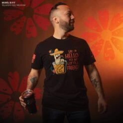 Little Friend T-Shirt - Black 9 Little Friend T-Shirt - Black -Grunt Style Sales Model Info Poster 2000x2000 GS5479 LittleFriend 2