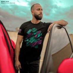 Checkered Past T-Shirt - Black -Grunt Style Sales Model Info Poster 2000x2000 GS5544 CheckeredPastMen sTee Black 2