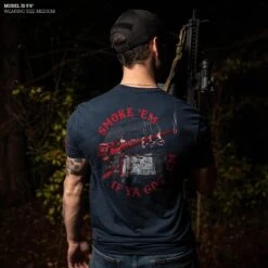 Barrel Bacon T-Shirt - Midnight Navy -Grunt Style Sales Model Info Poster 2000x2000 GS5573 BarrelBaconMen sTee MidnightNavy