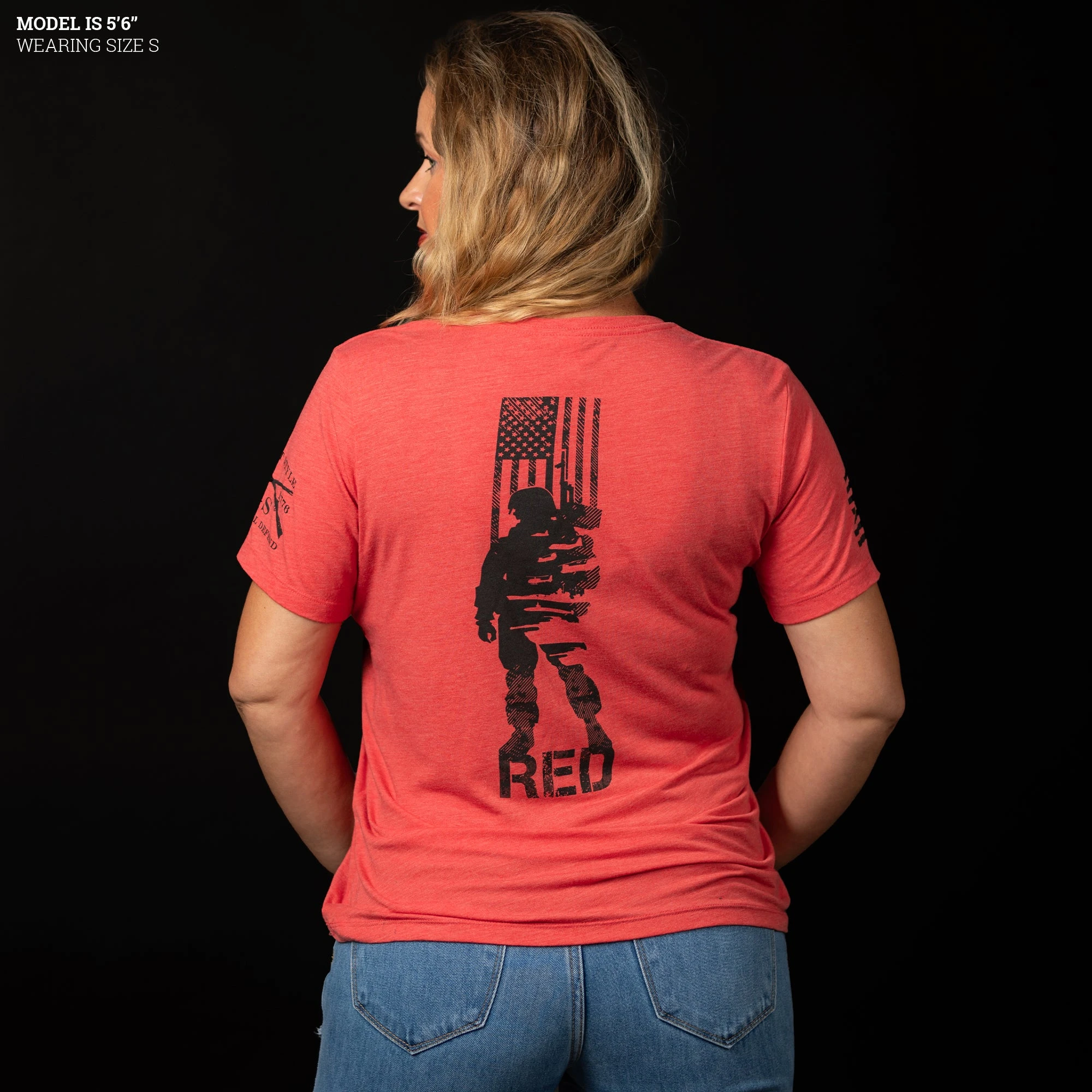 Women's R.E.D. All Forces Relaxed Fit Tee - Red 3 Women's R.E.D. All Forces Relaxed Fit Tee - Red