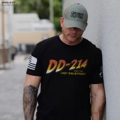 Last Enlistment T-Shirt - Black -Grunt Style Sales Model Info Poster 2000x2000 GS5907 LastEnlistment Black