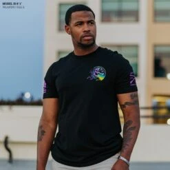 Highway To Hell T-Shirt - Black -Grunt Style Sales Model Info Poster 2000x2000 GS5773HighwaytoHell Black