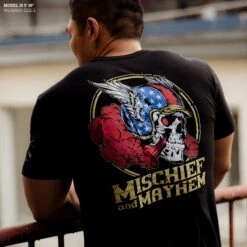 Mischief And Mayhem T-Shirt - Black -Grunt Style Sales Model Info Poster 2000x2000 GS5777MischiefandMayhem Black