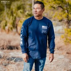 Ethos Long Sleeve - Navy -Grunt Style Sales Model Info Poster 2000x2000 GS5781EthosLS Navy