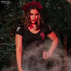 Women's Grim Reaper V-Neck - Black -Grunt Style Sales Model Info Poster 2000x2000 GS5787Women sGrimReaperV Neck Black