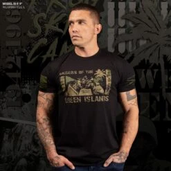 Raider Of The Green Islands T-Shirt - Black -Grunt Style Sales Model Info Poster 2000x2000 GS5862RaidersoftheGreenIslands Black