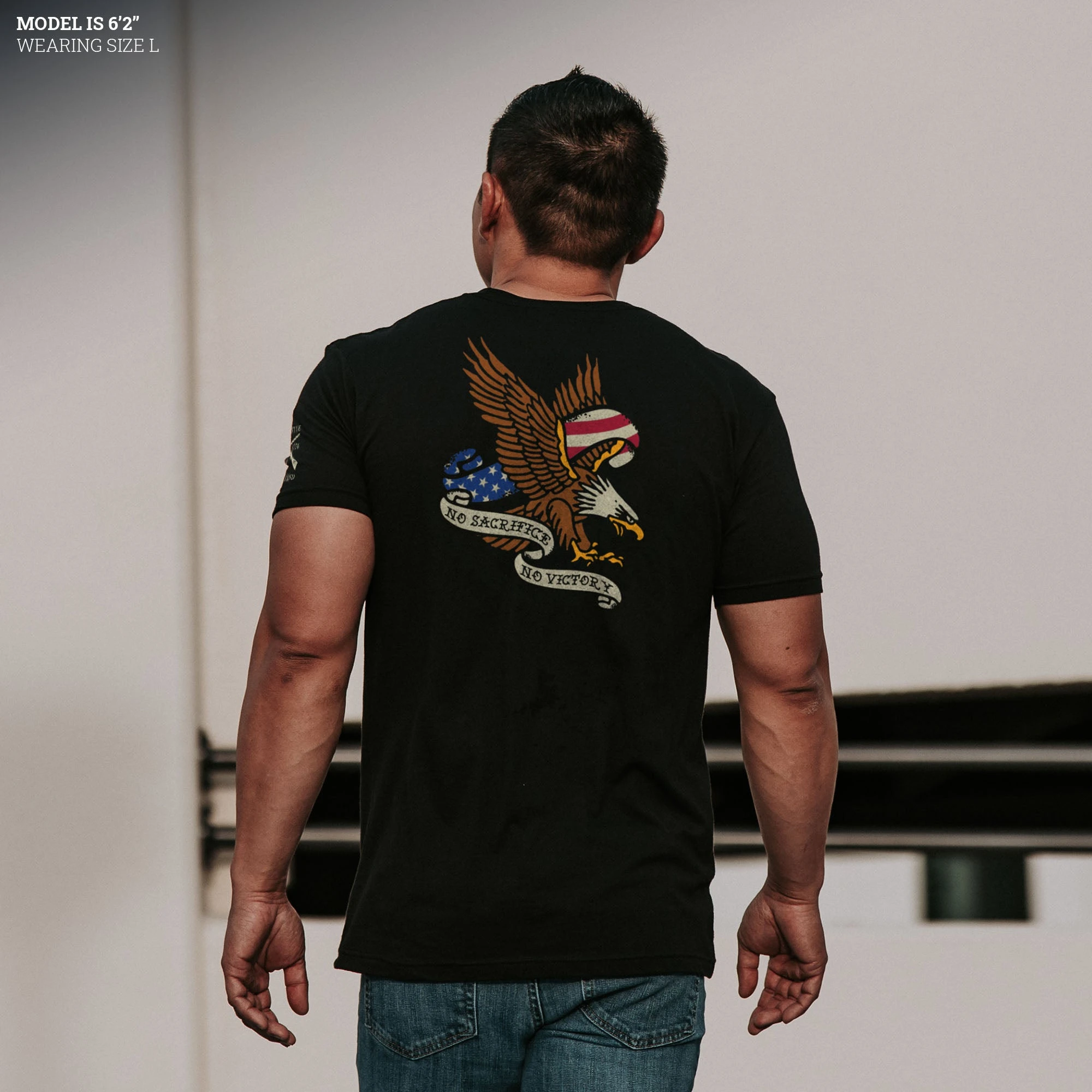 No Sacrifice No Victory T-Shirt - Black 5 No Sacrifice No Victory T-Shirt - Black - Image 3
