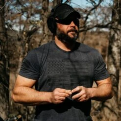 Ammo Flag T-Shirt - Heather Black -Grunt Style Sales Poster NO TEXT 2000X2000 AmmoFlag