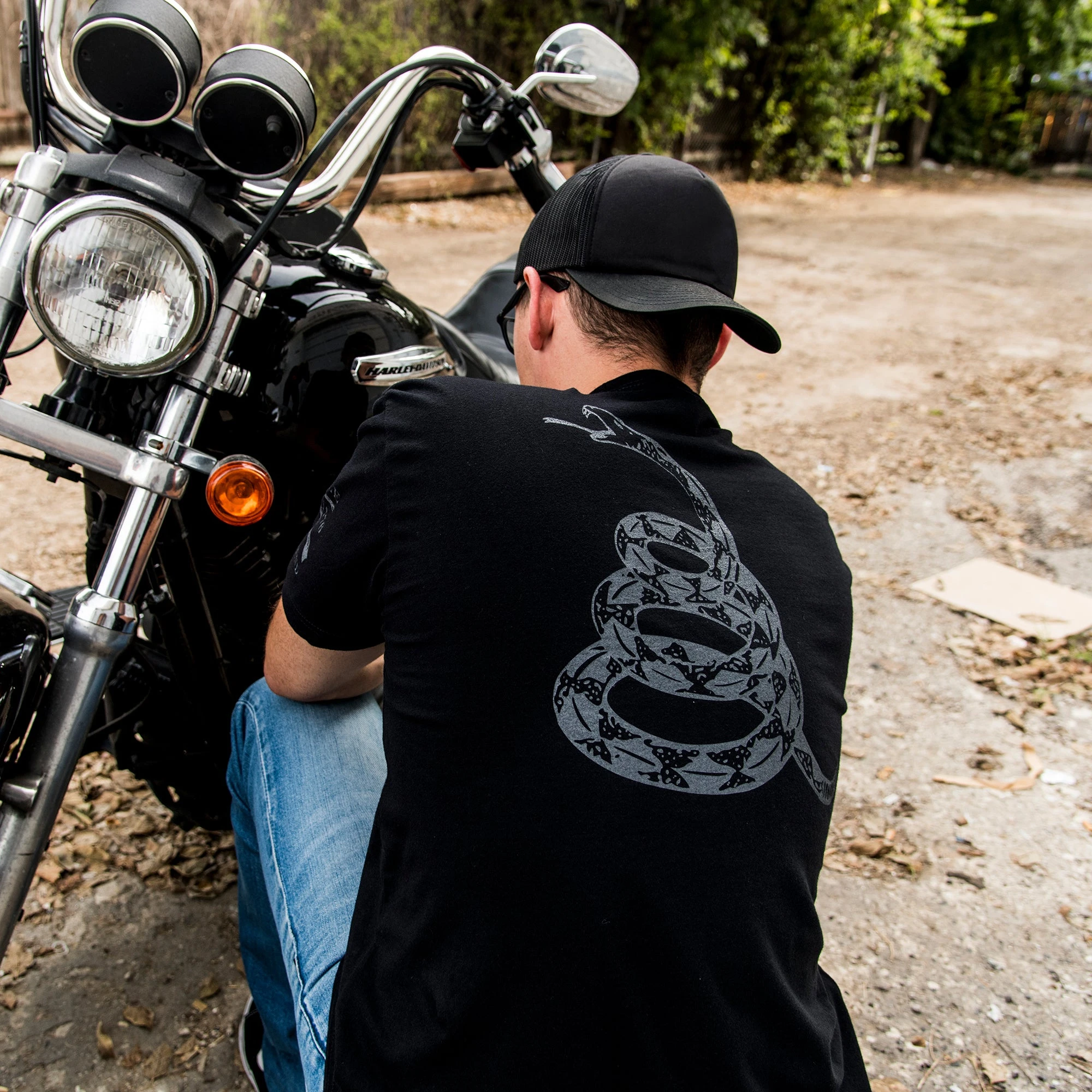 Don't Tread On Me Concealed Gadsden T-Shirt- Black 5 Don't Tread On Me Concealed Gadsden T-Shirt- Black - Image 3